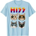 thumbnail image 1 of Hiss Funny Cats Kittens Rock Rockin Unisex T-Shirt for Men Women Kids Toddler,Light Blue Color,Size 2XL, 1 of 5