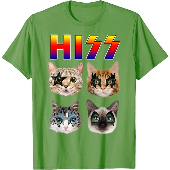 Hiss Funny Cats Kittens Rock Rockin Unisex T-Shirt for Men Women Kids Toddler