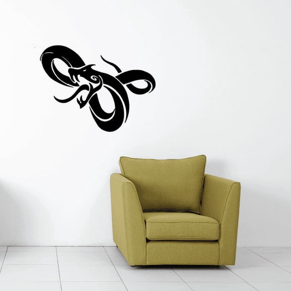 Hissing Turning Snake Decal - 36 Inches