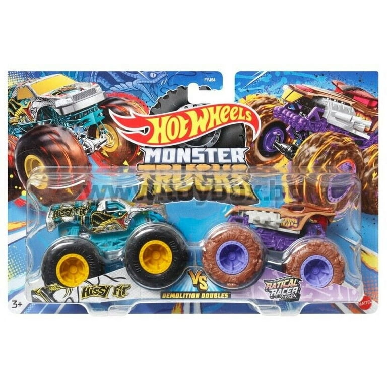 Hissy Fit VS Ratical Racer Demolition Doubles Hot Wheels Monster