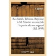 thumbnail image 1 of Histoire: Ras-Satah, Tébessa. Réponse À M. Mastier Au Sujet de la Partie de Son Rapport Ayant Trait : À Cette Concession de Phosphate (Paperback), 1 of 1