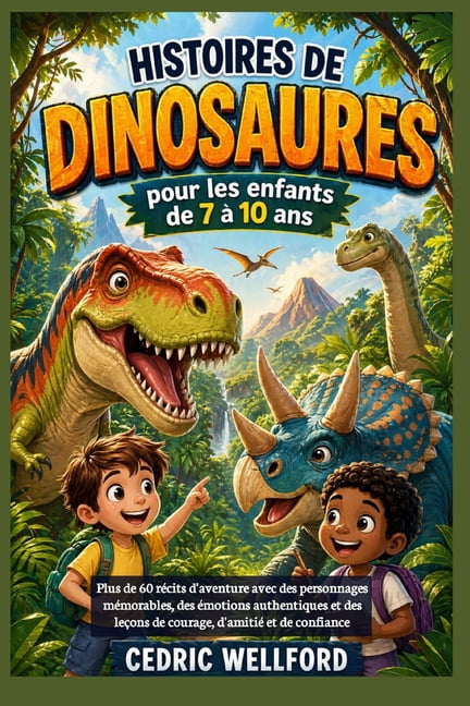 Histoires de dinosaures pour les enfants de 7 Ã  10 ans: Plus de 60 rÃ©cits d'aventure avec des personnages mÃ©morables, de, (Paperback)