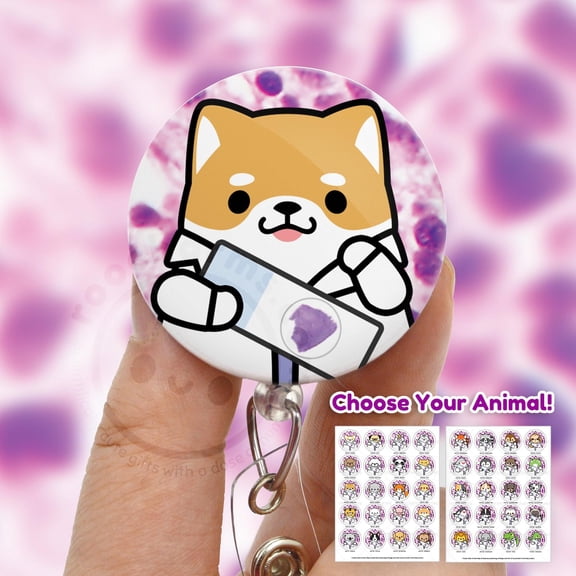 Histology Badge Reel, Scientist Lanyard, Researcher, Lab Week Gift, MLT, MLS, Clinical Lab Gift, Science, Pathologist, Pathology ID Holder