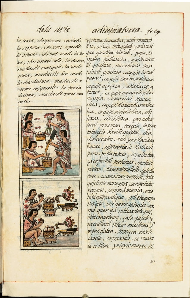 Historia General De Las Cosas De Nueva Espaa Aztec Chronicles Canvas Art - (18 x 24)