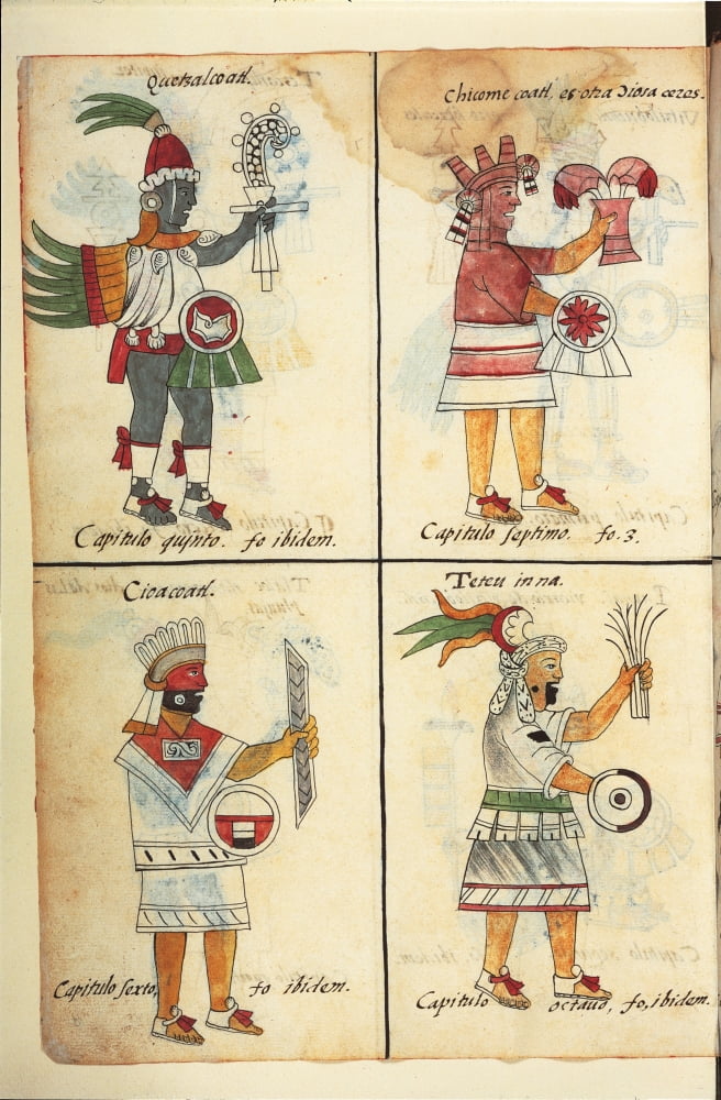 Historia General De Las Cosas De Nueva Espaa Aztec Chronicles Canvas Art - (18 x 24)