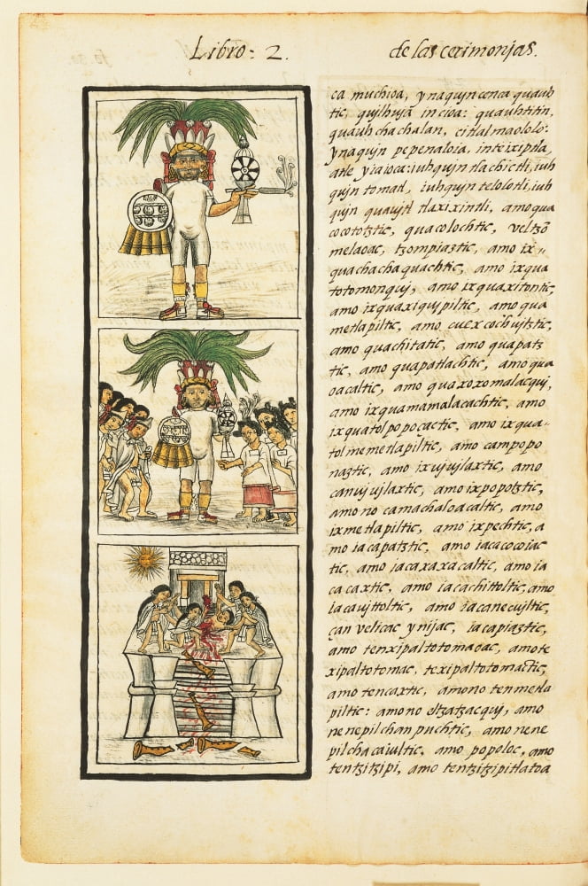 Historia General De Las Cosas De Nueva Espaa Aztec Chronicles Canvas Art - (18 x 24)