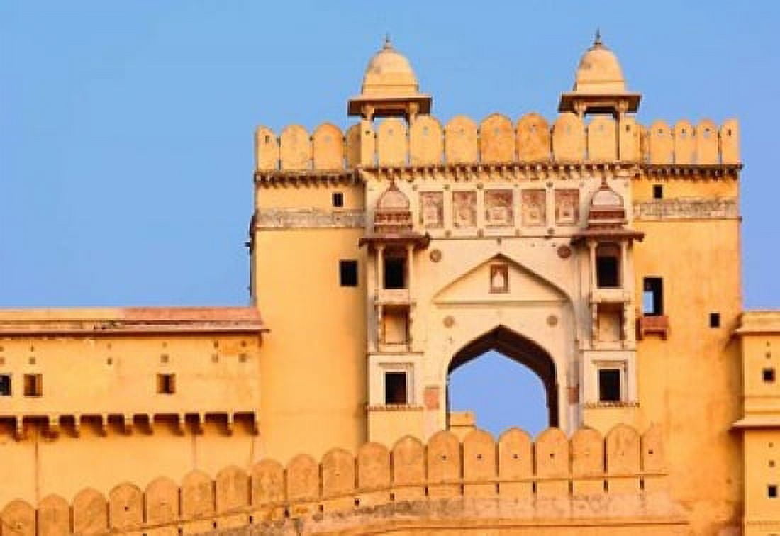 Historic Amber Fort Jaipur India Canvas Art - Adam Jones DanitaDelimont (35 x 24)