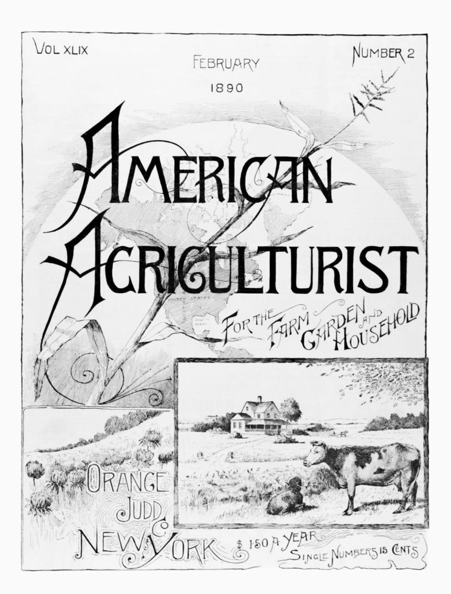 Historic American Agriculturist advertisement from late 19th century Canvas Art - Remsberg Inc Design Pics (13 x 17)