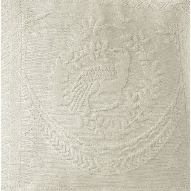 Historic Charleston King Charles Matelasse King Bedspread in Ivory