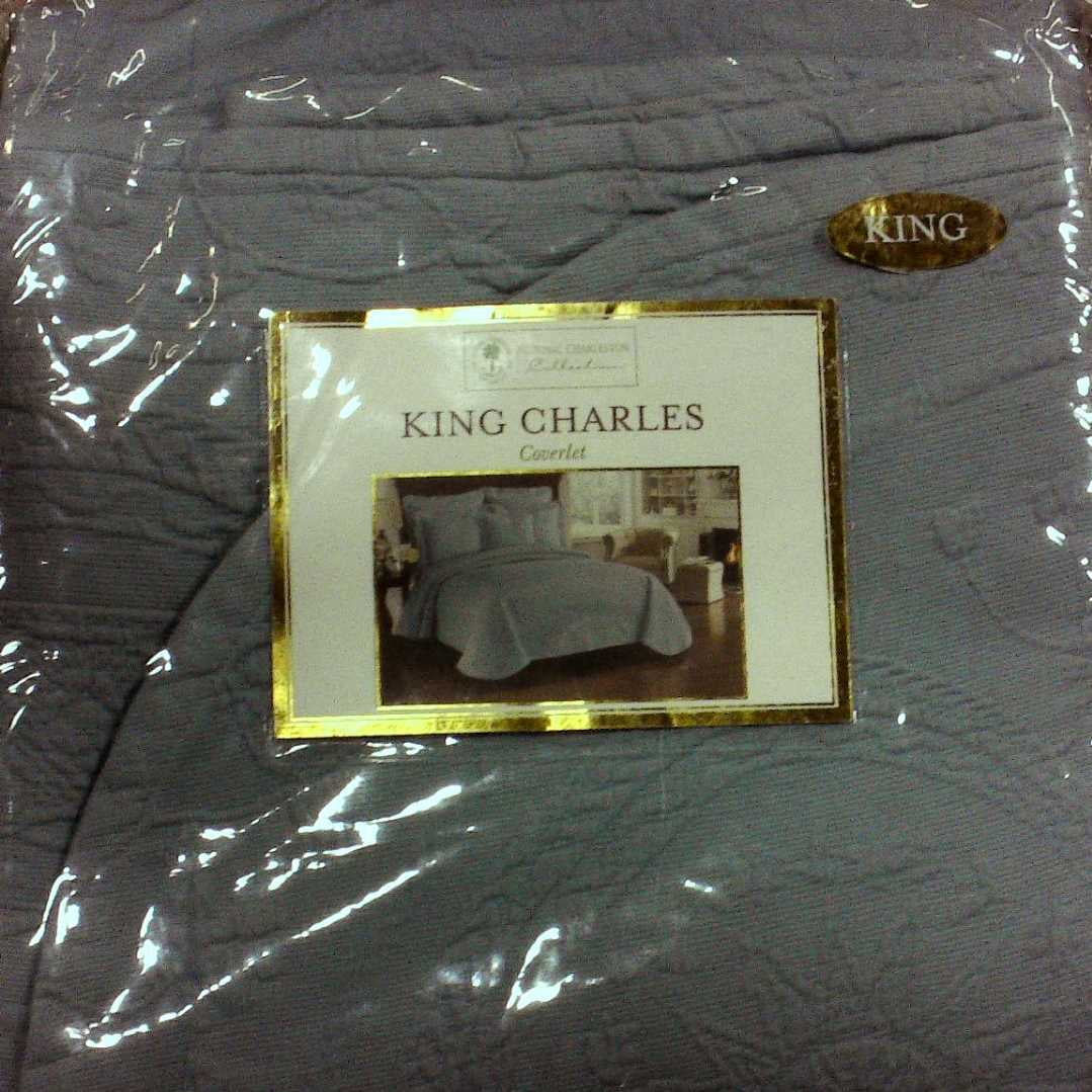 King Size Organic Blue Cotton Coverlet