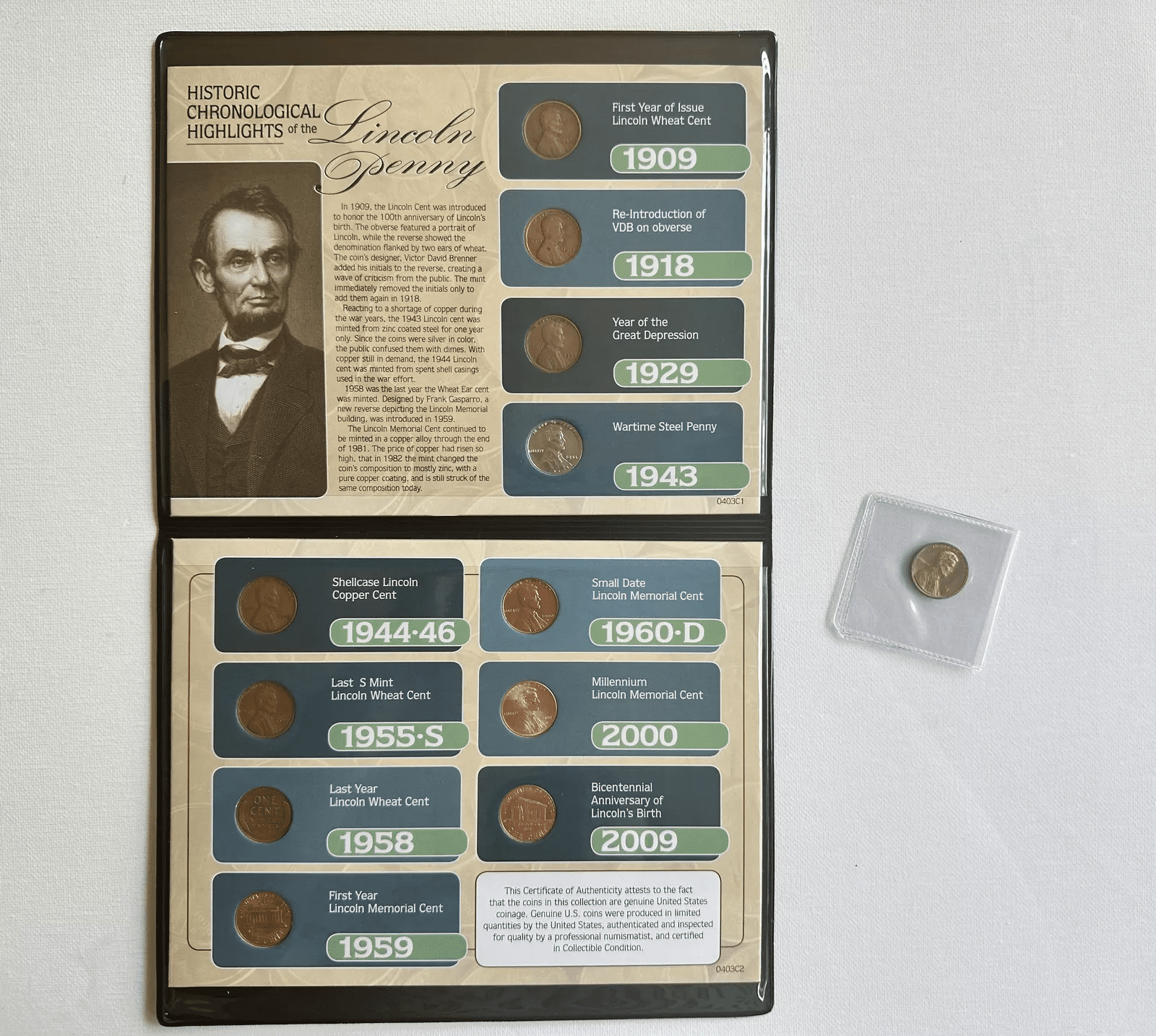 AMERICAN COIN TREASURES Historic Chronological Highlights Of The Lincoln Penny + 1981 S Lincoln Penny