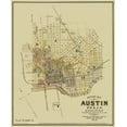 thumbnail image 1 of Historic City Map - Austin Texas - Ford 1885 - 23 x 27.81 - Vintage Wall Art, 1 of 5