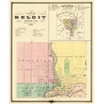 thumbnail image 1 of Historic City Map - Beloit Shullsburg Wisconsin - Snyder 1878 - 23 x 28 - Vintage Wall Art, 1 of 5