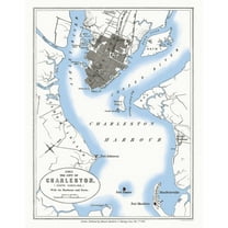 Historic City Map - Charleston South Carolina - Stanford 1861 - 23 x 29.44 - Vintage Wall Art