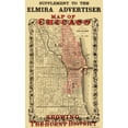 thumbnail image 1 of Historic City Map - Chicago Illinois Fire Burnt District - Colton 1871 - 23 x 37.75 - Vintage Wall Art, 1 of 5