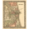 thumbnail image 1 of Historic City Map - Chicago Illinois - Mitchell 1870 - Vintage Wall Art, 1 of 4
