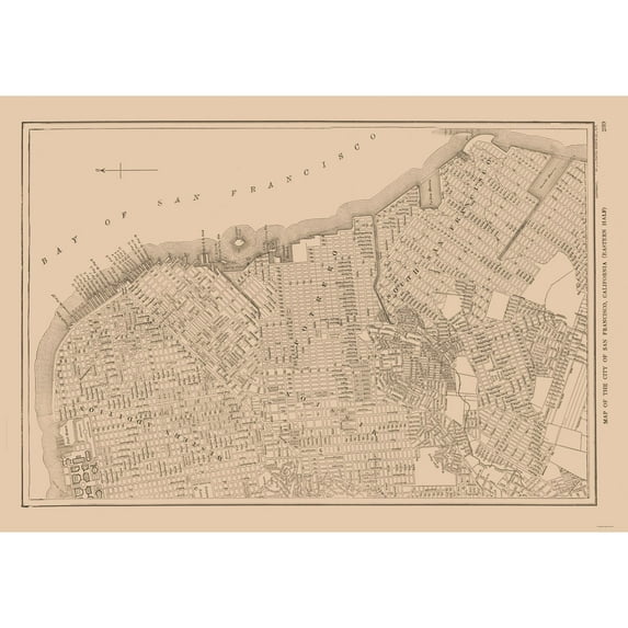 Historic City Map - East San Francisco California - Reynold 1921 - Vintage Wall Art