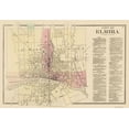 thumbnail image 1 of Historic City Map - Elmira New York - Beers 1869 - 23 x 33.37 - Vintage Wall Art, 1 of 5