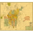 thumbnail image 1 of Historic City Map - Indianapolis Indiana - Baker 1889 - 26.31 x 23 - Vintage Wall Art, 1 of 5