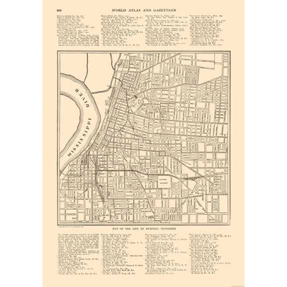 Historic City Map - Memphis Tennessee - Reynold 1921 - 23 x 32.67 - Vintage Wall Art