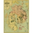 thumbnail image 1 of Historic City Map - Mount Desert Island Maine County - Colby 1887 - Vintage Wall Art, 1 of 4