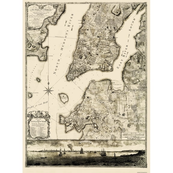 Historic City Map - New York New York - Jefferys 1776 - 23 x 31.13 - Vintage Wall Art