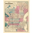thumbnail image 1 of Historic City Map - Philadelphia Pennsylvania Street - Beers 1872 - 23 x 28.81 - Vintage Wall Art, 1 of 5