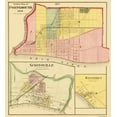 thumbnail image 1 of Historic City Map - Portsmouth Sciotoville Ohio - Hayes 1877 - Vintage Wall Art, 1 of 4