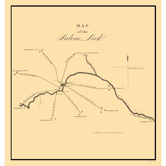 Historic State Map- Saline Lick Illinois - Gayle 1834 - Vintage Wall Art