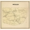 thumbnail image 1 of Historic City Map - Seward New York - Stone 1866 - 23 x 23.82 - Vintage Wall Art, 1 of 5