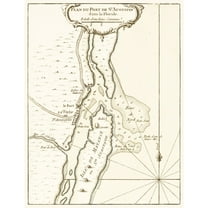 Historic City Map - St Augustine Florida - Bellin 1764 - 23 x 30.01 - Vintage Wall Art