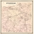 thumbnail image 1 of Historic City Map - Stockholm New York - Stone 1865 - 23 x 23.03 - Vintage Wall Art, 1 of 5