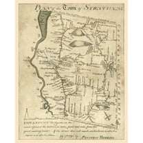 Historic City Map - Stratham New Hampshire - Merrill 1793 - 23 x 29.21 - Vintage Wall Art