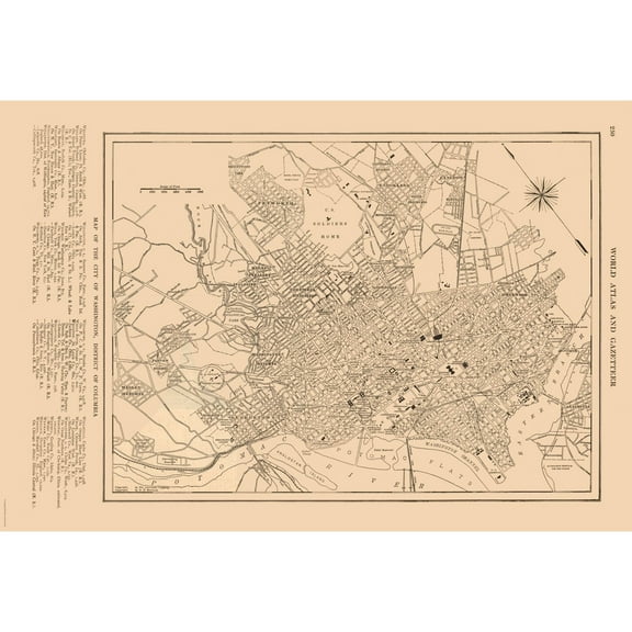 Historic City Map - Washington DC - Reynold 1921 - 33.73 x 23 - Vintage Wall Art