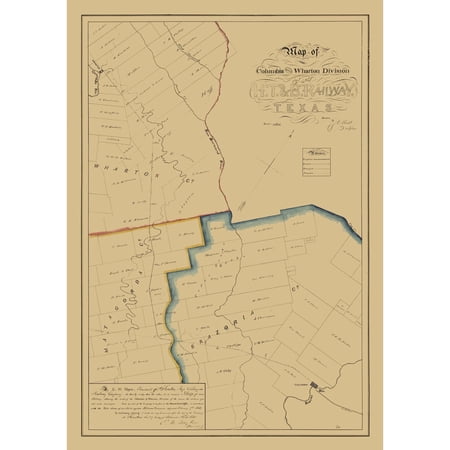 Historic County Map - Brazoria County Texas - West 1860 - Vintage Wall Art price history and forecast - MAPS OF THE PAST