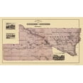 thumbnail image 1 of Historic County Map - Brown Nicollet Counties Minnesota - Andreas 1874 - 39.19 x 23 - Vintage Wall Art, 1 of 5