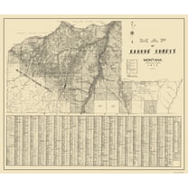 Historic County Map - Carbon County Montana - Gibson 1912 - 27.19 x 23 - Vintage Wall Art