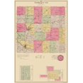 thumbnail image 1 of Historic County Map - Cowley County Kansas - Everts 1887 - Vintage Wall Art, 1 of 4