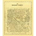 thumbnail image 1 of Historic County Map - Dallas County Texas - General Land Office - Vintage Wall Art, 1 of 4
