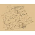 thumbnail image 1 of Historic County Map - Fauquier County Virginia - 1860 - Vintage Wall Art, 1 of 4