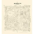 thumbnail image 1 of Historic County Map - Haskell County Texas - Walsh 1879 - 23 x 25.86 - Vintage Wall Art, 1 of 5