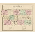 thumbnail image 1 of Historic County Map - Holmes County Ohio - Caldwell 1907 - Vintage Wall Art, 1 of 4