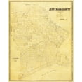 thumbnail image 1 of Historic County Map- Jefferson County Texas - General Land Office 1882 - Vintage Wall Art, 1 of 4