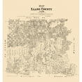 thumbnail image 1 of Historic County Map - Llano County Texas - Walsh 1879 - 23 x 24.58 - Vintage Wall Art, 1 of 5