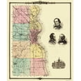 thumbnail image 1 of Historic County Map - Milwaukee County Wisconsin - Snyder 1878 - Vintage Wall Art, 1 of 4