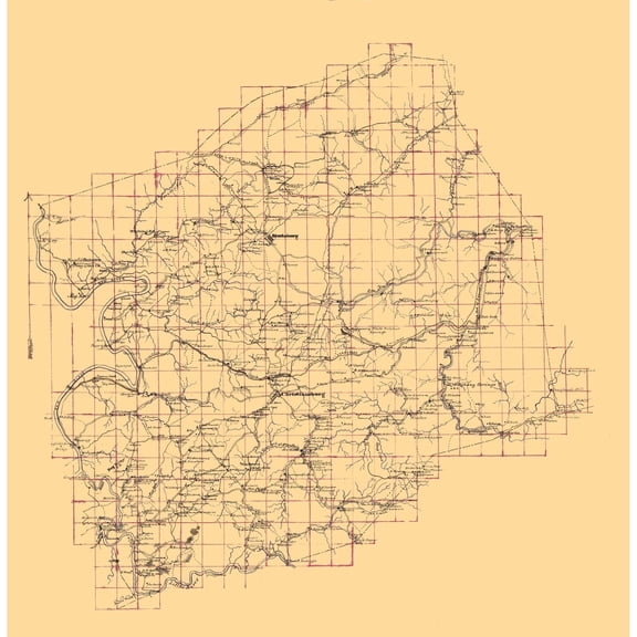 Historic County Map - Montgomery County Virginia - Hotchkiss 1860 - 23 x 23.53 - Vintage Wall Art