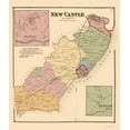 thumbnail image 1 of Historic County Map - New Castle County Delaware - Beers 1868 - Vintage Wall Art, 1 of 4