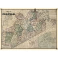 thumbnail image 1 of Historic County Map - Norfolk County Massachusetts - Walling 1853 - 31.65 x 23 - Vintage Wall Art, 1 of 5