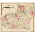 thumbnail image 1 of Historic County Map - Oswego County New York - Burr 1866 - Vintage Wall Art, 1 of 4