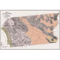 thumbnail image 1 of Historic County Map - San Diego County California - Hanks 1886 - Vintage Wall Art, 1 of 4